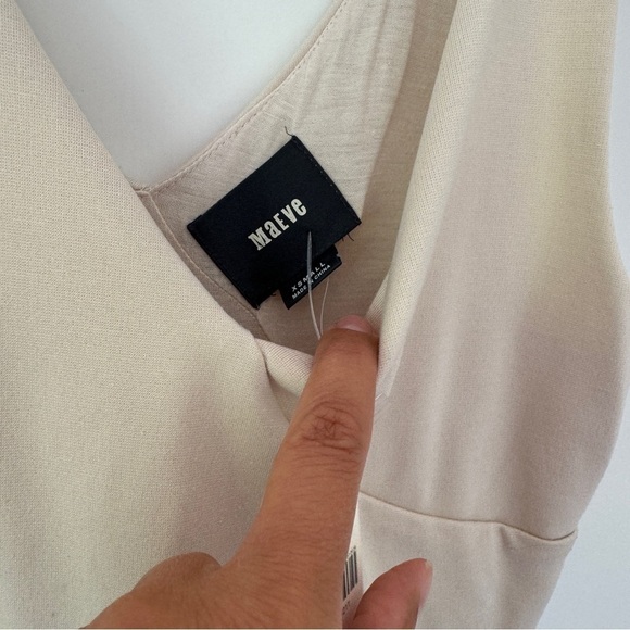 Anthropologie Pink Print Tan Blue Maeve Stretchy Colorblock Elysian Maxi Dress - Picture 9 of 11